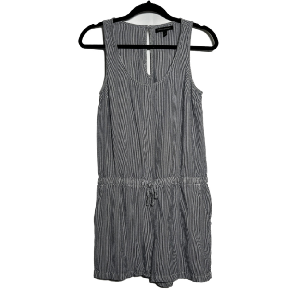 Banana Republic Factory Sleeveless Striped Romper Navy White Size Small